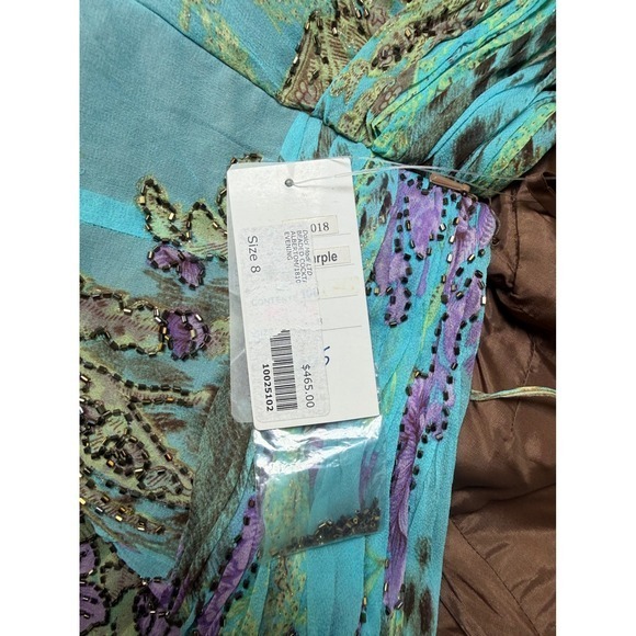 NWT Vintage Alberto Makali Silk Beaded Y2K Fairycore Dress Size 8 Whimsical - Picture 11 of 12